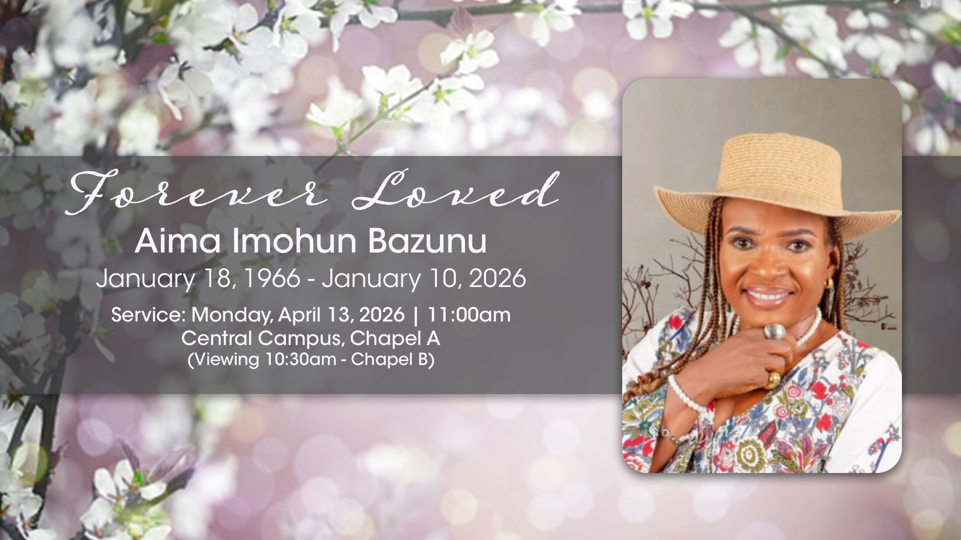 Image for Celebration of Life | Aima Imohun Bazunu
