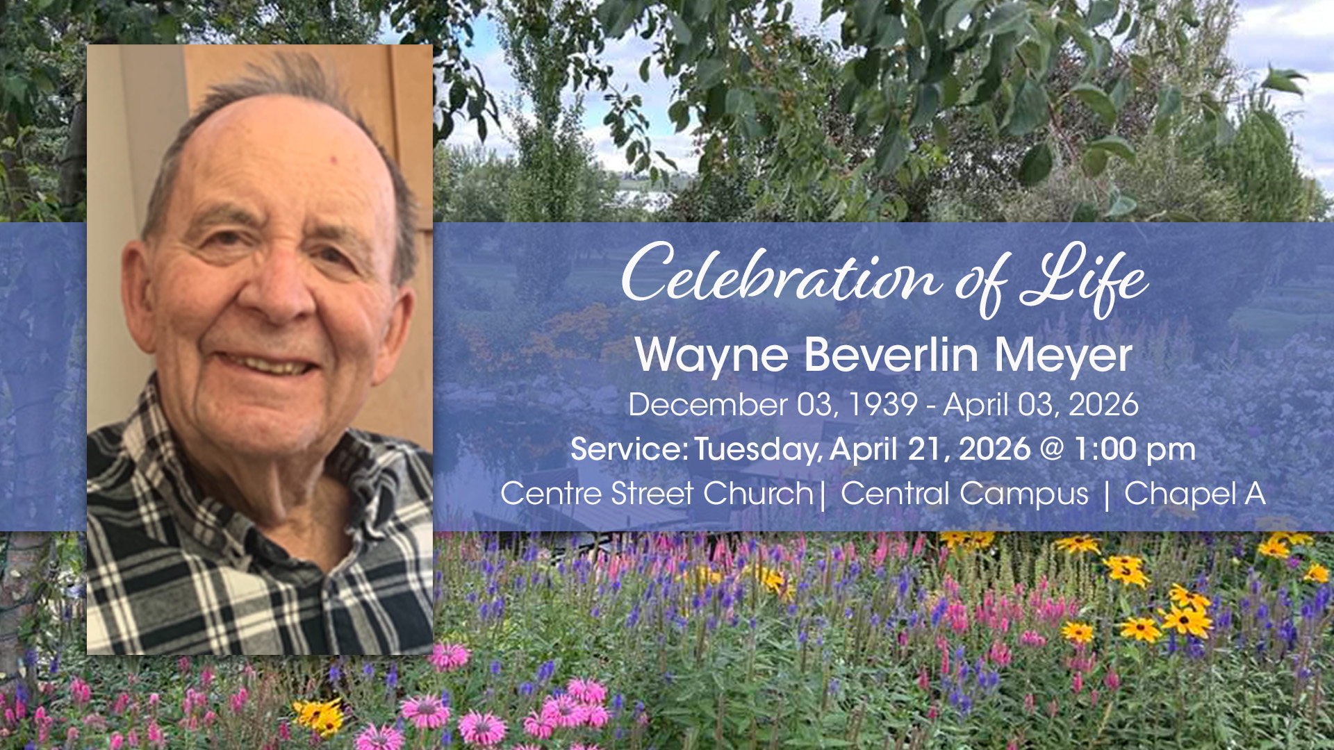 Image for Celebration of Life | Wayne Beverlin Meyer
